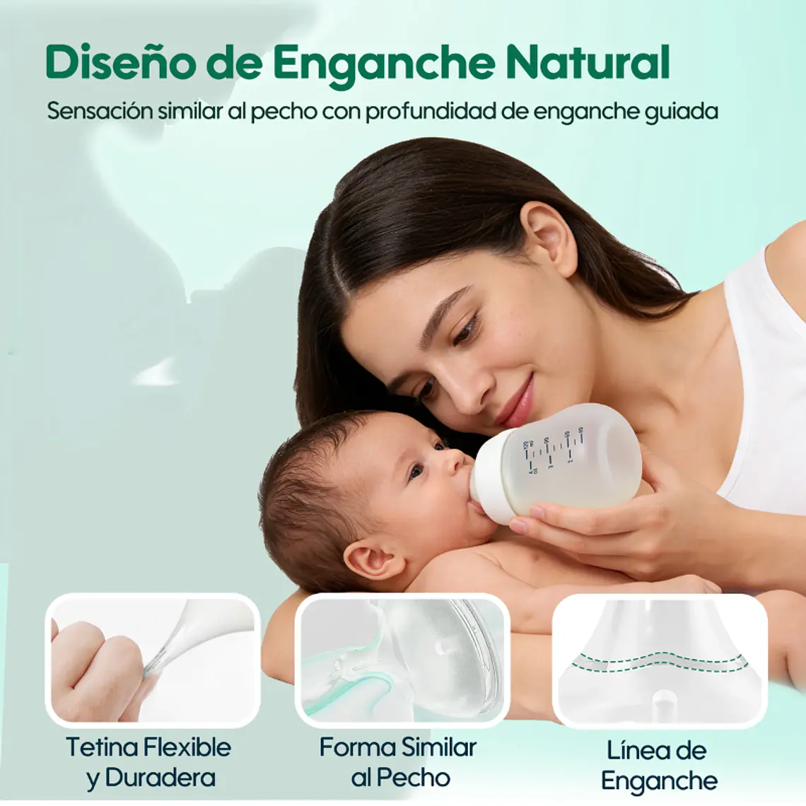 Aiwibi Mamadera Antigases de Vidrio Para Bebés 7