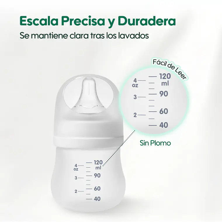 Aiwibi Mamadera Antigases de Vidrio Para Bebés 8