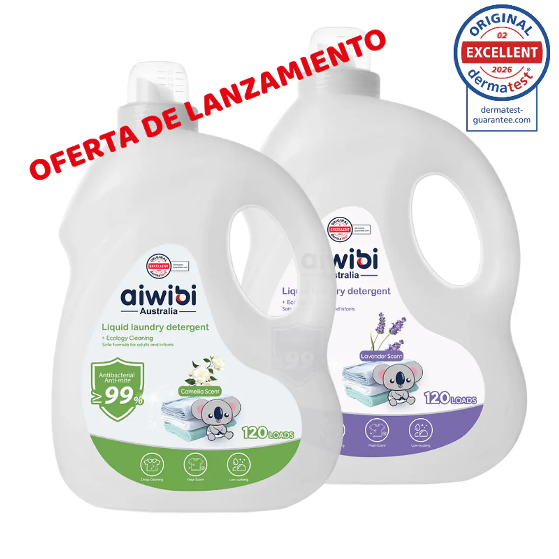 Aiwibi Detergente Líquido Antibacteriano para Bebés 3lts 1