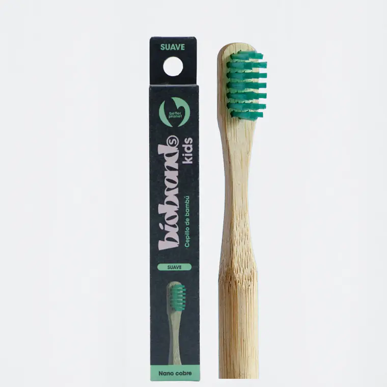 BioBrands Cepillo Dental de Bambú Suave Niño Menta 1