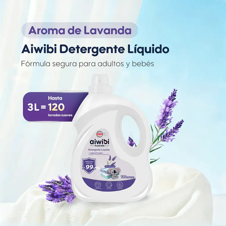 Aiwibi Detergente Líquido Antibacteriano para Bebés 3lts 4