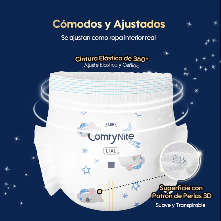 Aiwibi ComfyNite Calzoncitos Nocturnos - 8 a 15 años (27 a 57 kilos) 6