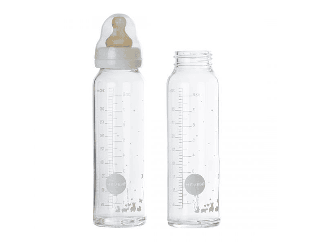 Pack de 2 Mamaderas de vidrio 240ml 