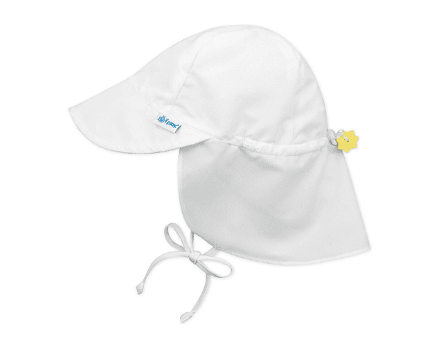 Sombrero Solid Flap Blanco 0-6 meses