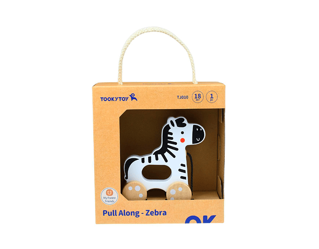 Zebra de Madera para Arrastrar 