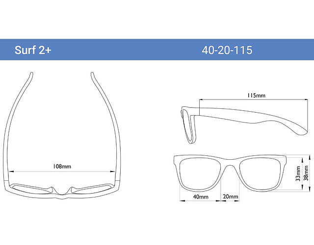 LENTES DE SOL SURF TALLA 7+ REAL SHADES AZUL