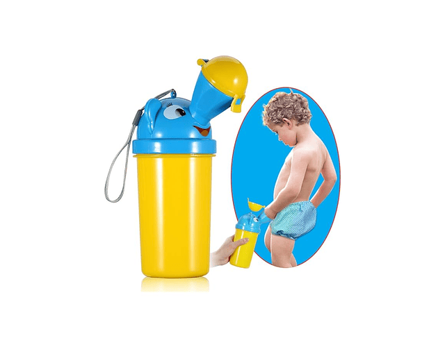 Pelela Urinario Portátil niños - Azul con Amarillo