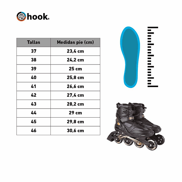 Patines hook  hit gold 41 10