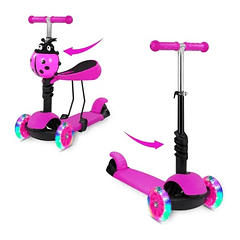 Scooter 3 en 1 rosado