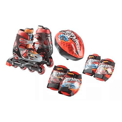 Patines lineal hotwheels set completo