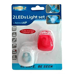 Luz pack silicona blanca/roja