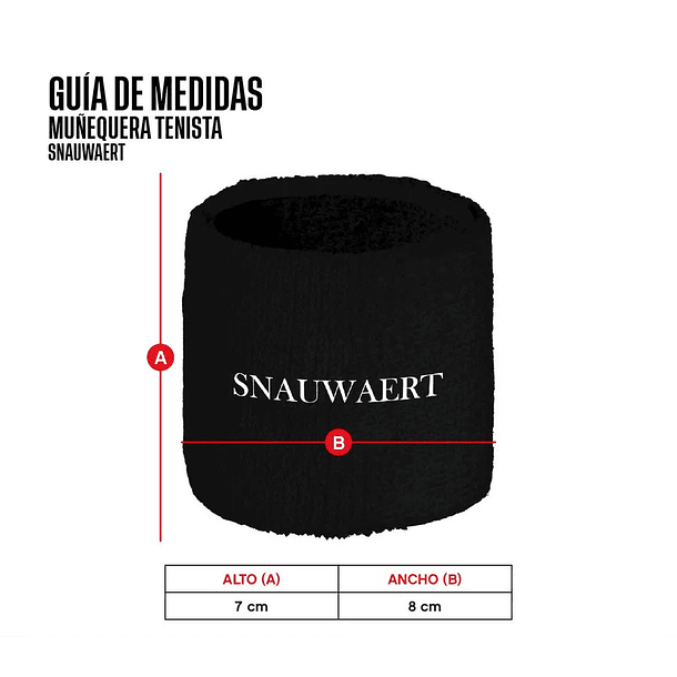 Muñequera snauwaert tenis par negro 2