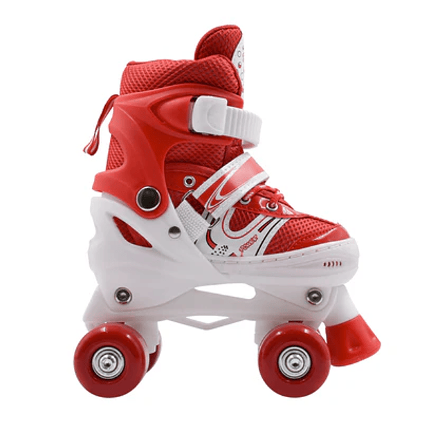 Patines quad infantiles power red m (35-38) 4