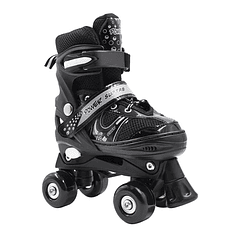 Patines quad infantiles power black l (39-43)