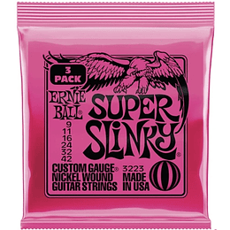 Encordado Guitarra Eléctrica Ernie Ball Super Slinky 3223 (3 Pack)