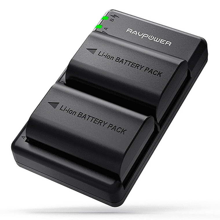 Ravpower  Bateria Reemplazo Canon LP-E6 Kit 2x con Cargador USB 1