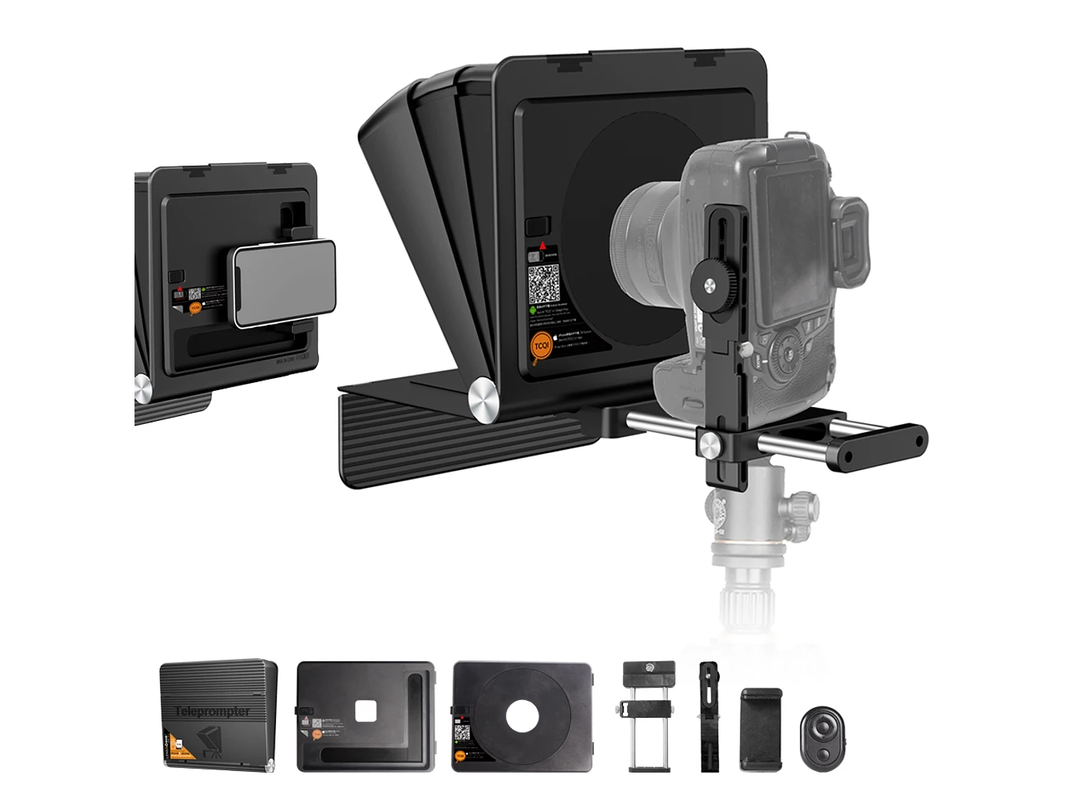 LensGo Telepromter portatil compatible con camara y telefono TC7II 2