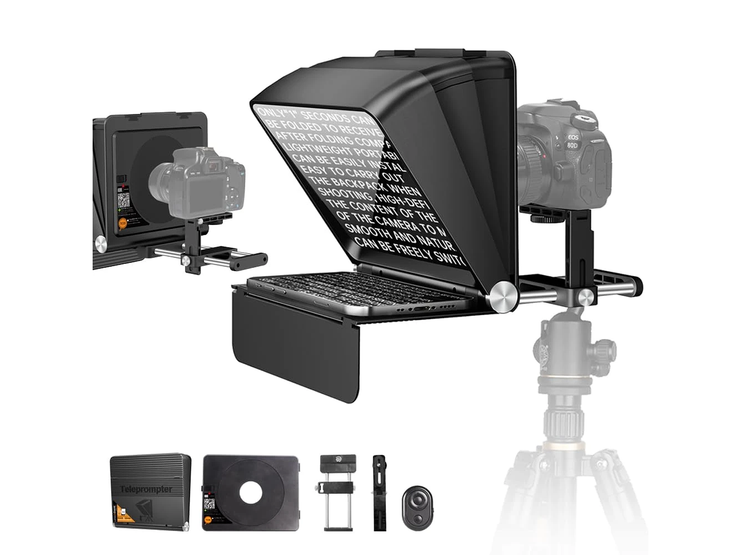 LensGo Telepromter portatil compatible con camara y telefono TC7II 1