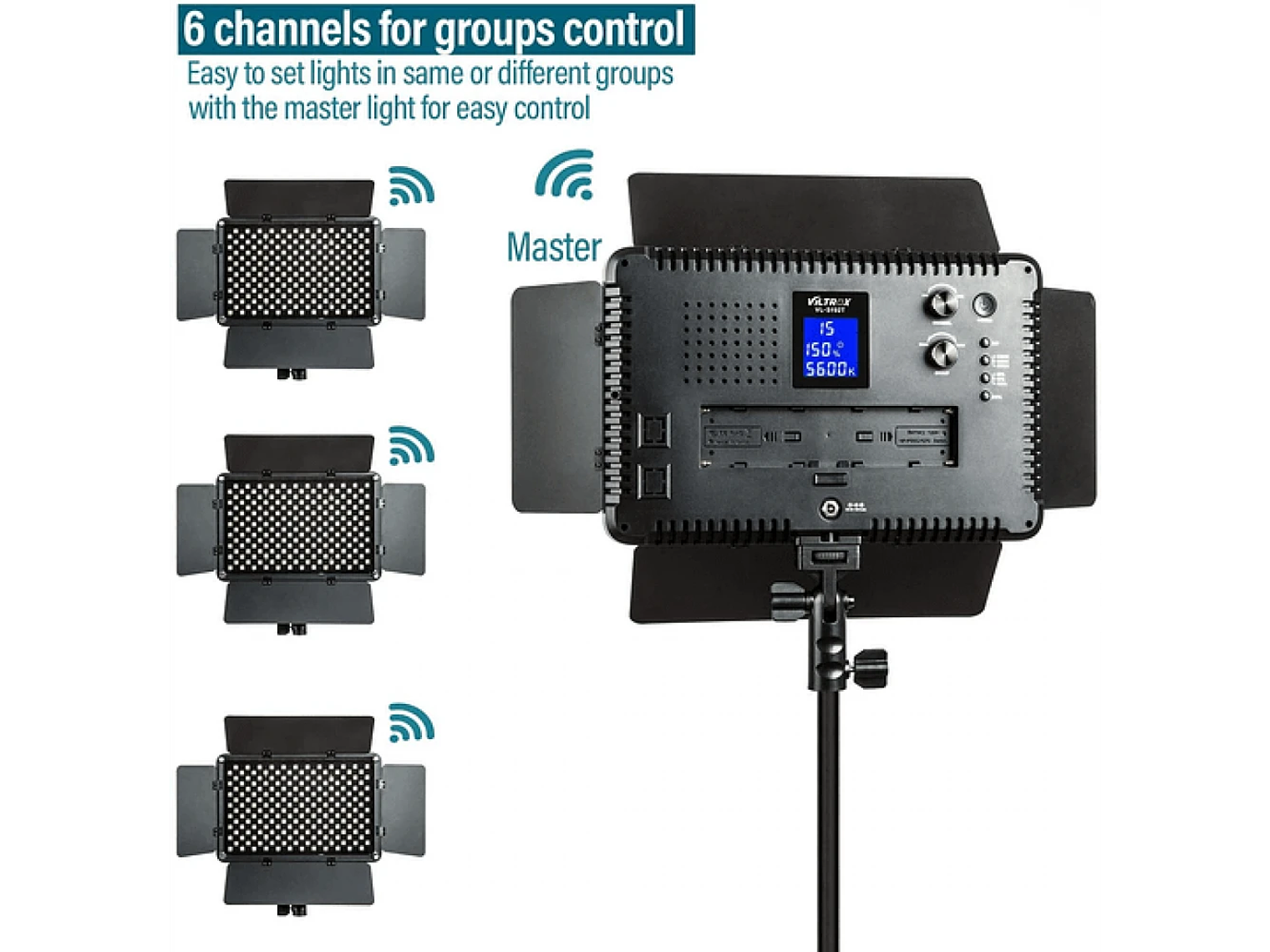 Viltrox VL-192T kit de 3 Luces Led 45W CRI+95 2