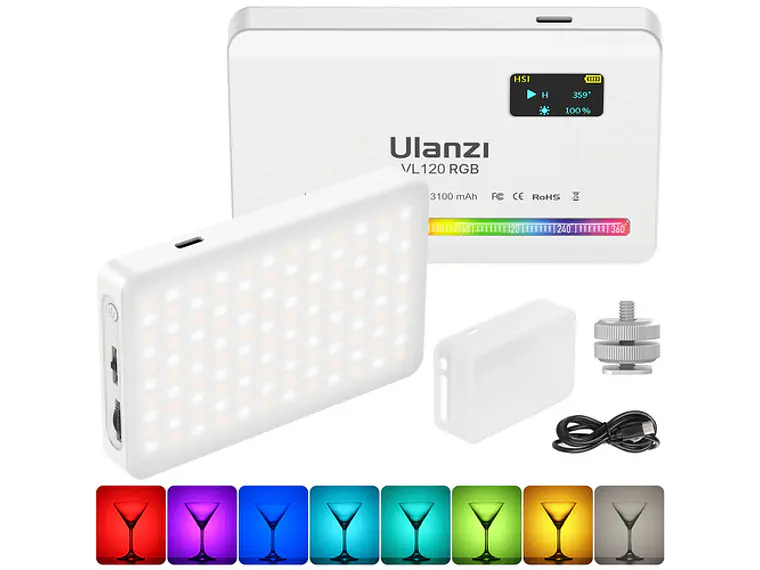 Ulanzi UL-2495 VL120 RGB Lampara Led Con 20 Efectos Luminosos 4