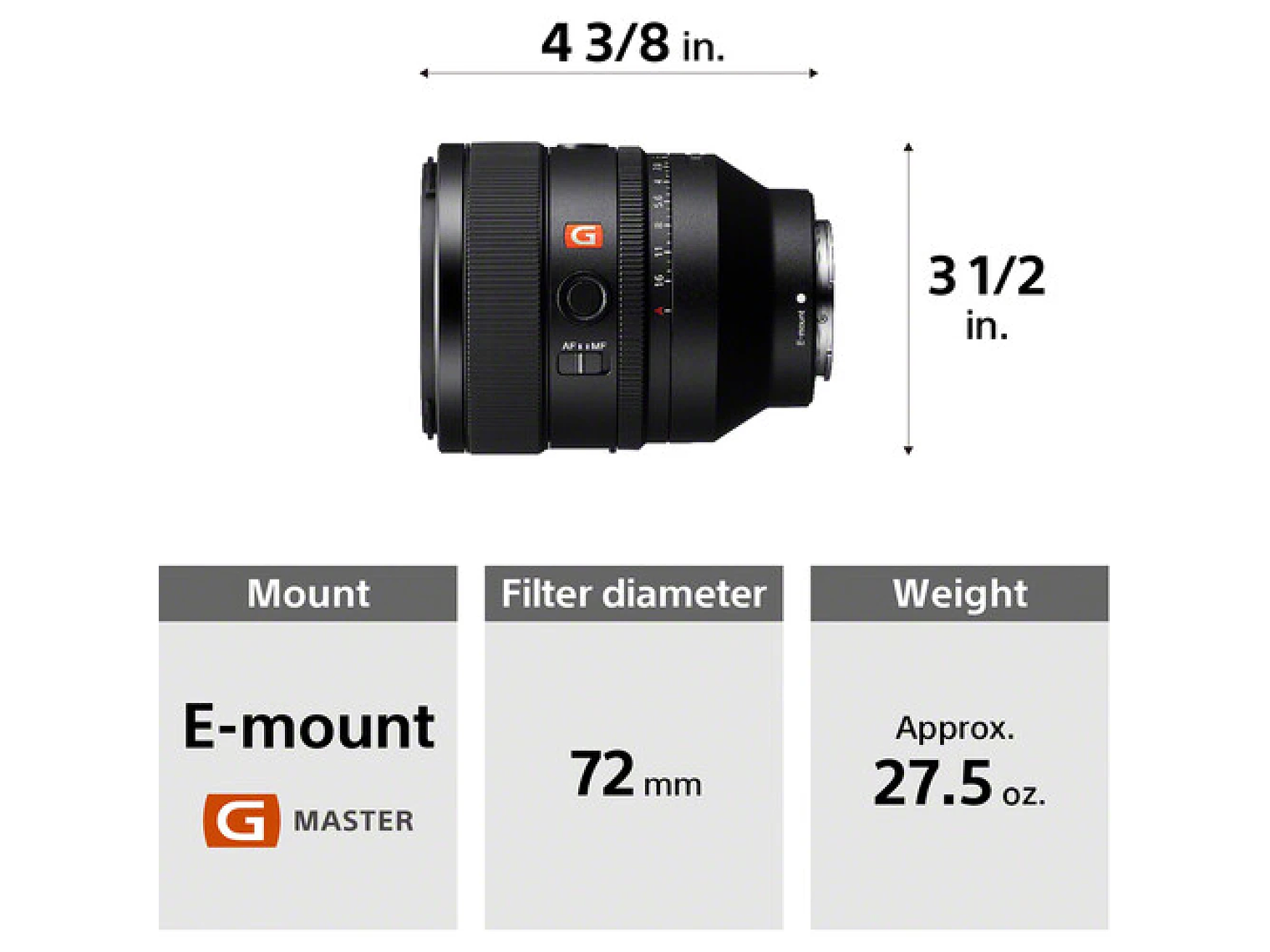 Lente Sony  FE 50mm F1.2 GM 2