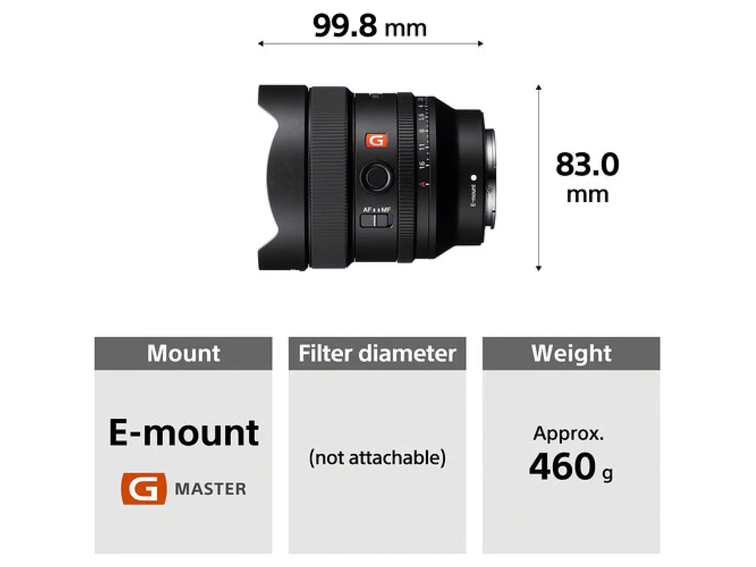 Lente Sony  FE 14mm F1.8 GM 5