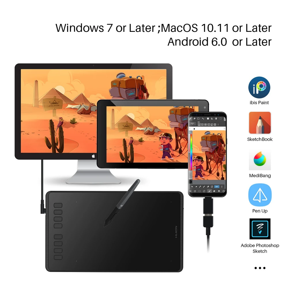 HUION PEN TABLET INSPIROY H950P 5