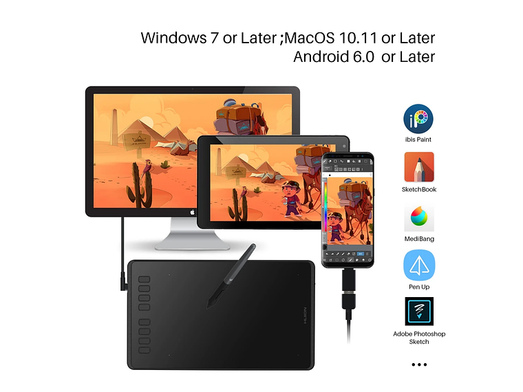 HUION PEN TABLET INSPIROY H950P 5