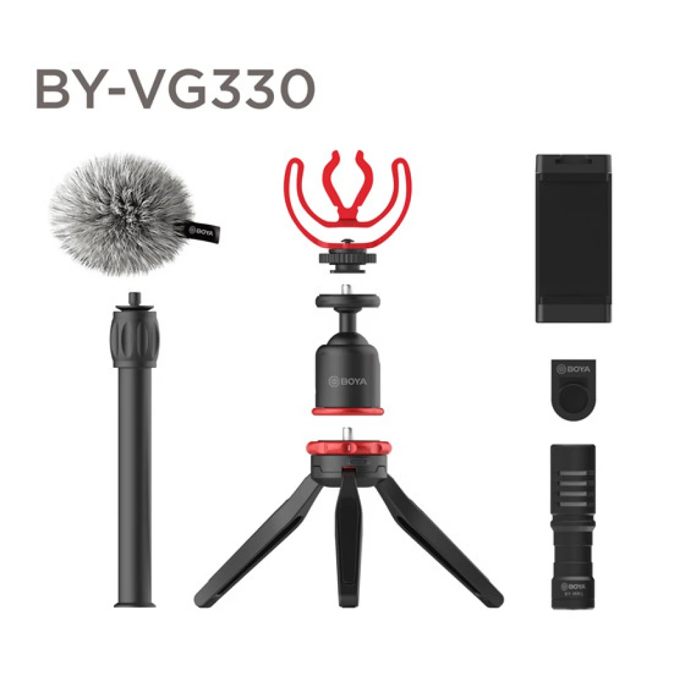 BOYA BY-VG330 Kit de Microfono y Tripode para Celular