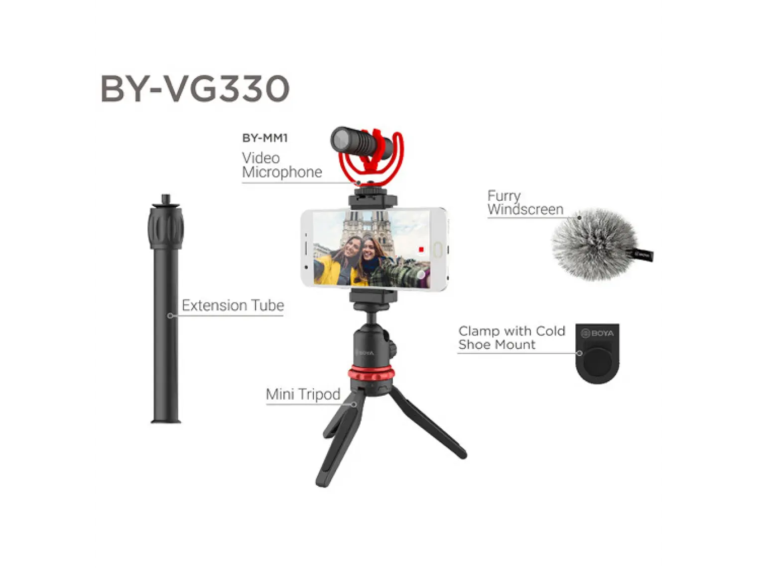 BOYA BY-VG330 Kit de Microfono y Tripode para Celular 2