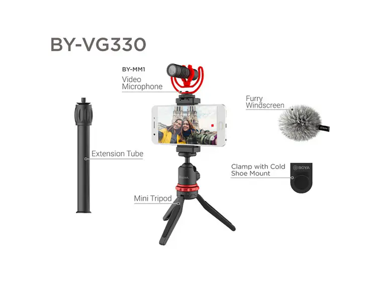 BOYA BY-VG330 Kit de Microfono y Tripode para Celular 2