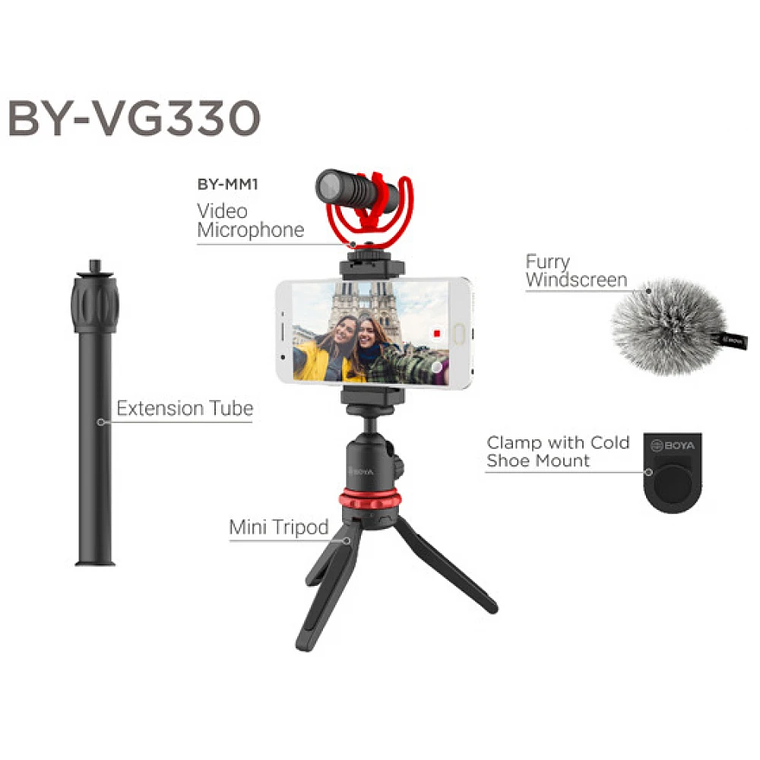 BOYA BY-VG330 Kit de Microfono y Tripode para Celular 2