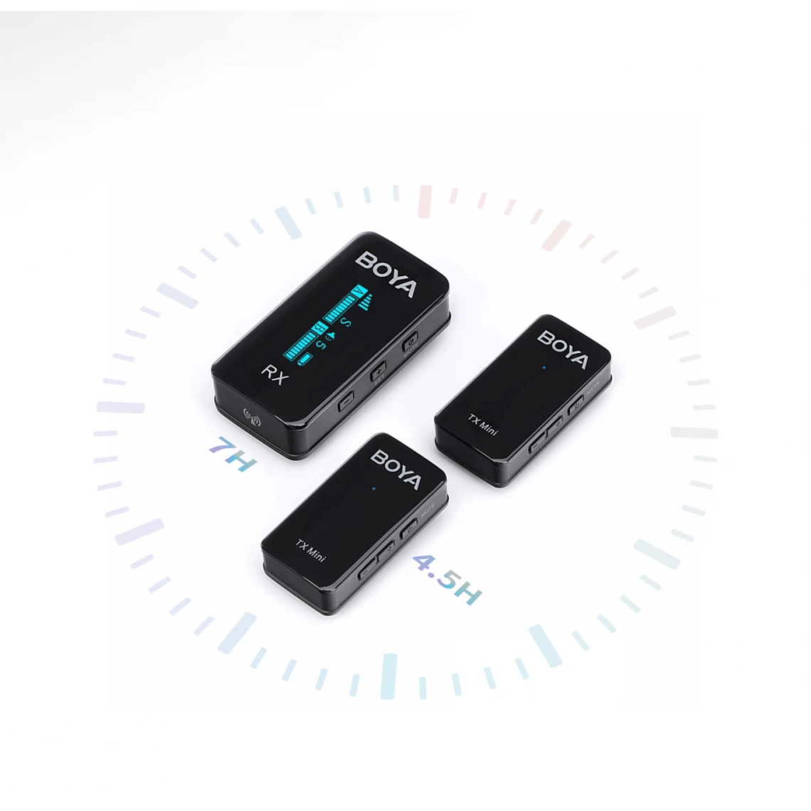BOYA BY-XM6-S2 Mini Micrófono Inalámbrico Ultra Compacto 100 metros 7