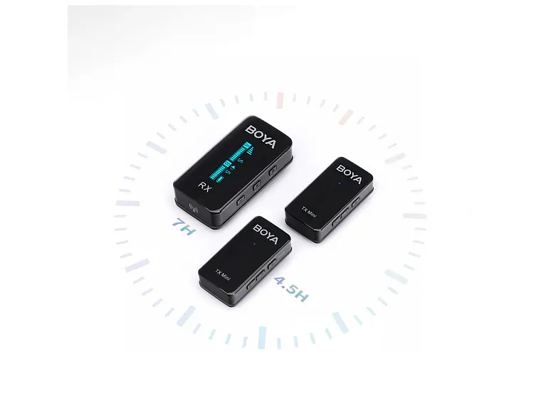 BOYA BY-XM6-S2 Mini Micrófono Inalámbrico Ultra Compacto 100 metros 7