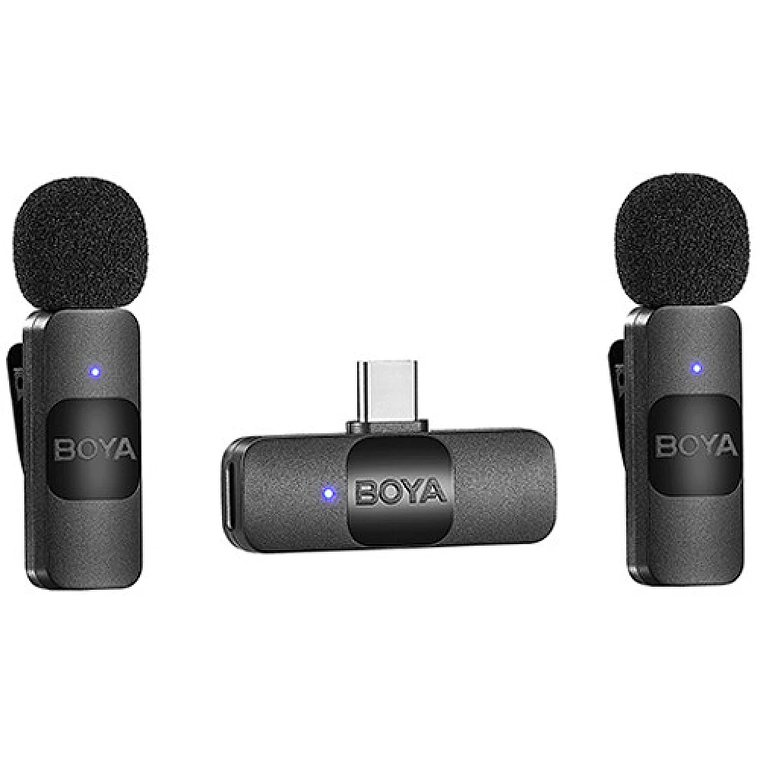 BOYA BY-V20 Microfono Inalambrico Doble. Conexion tipo C 1