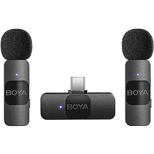 BOYA BY-V20 Microfono Inalambrico Doble. Conexion tipo C