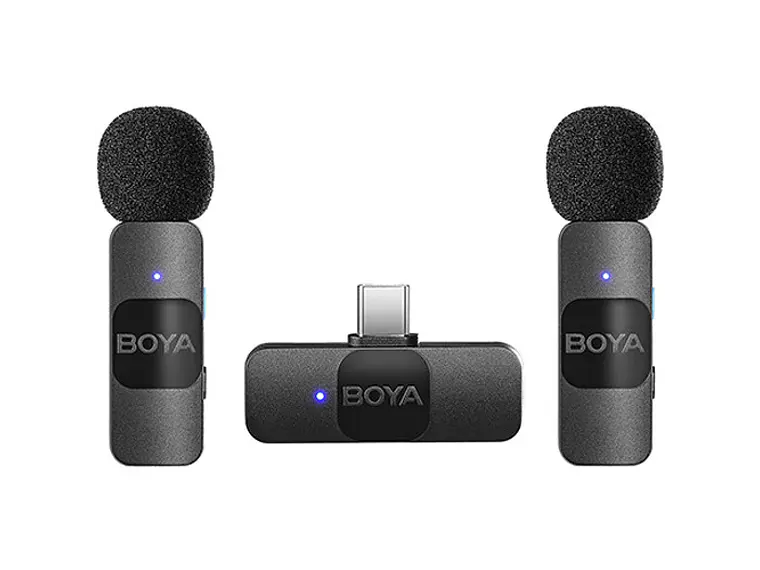 BOYA BY-V20 Microfono Inalambrico Doble. Conexion tipo C 2