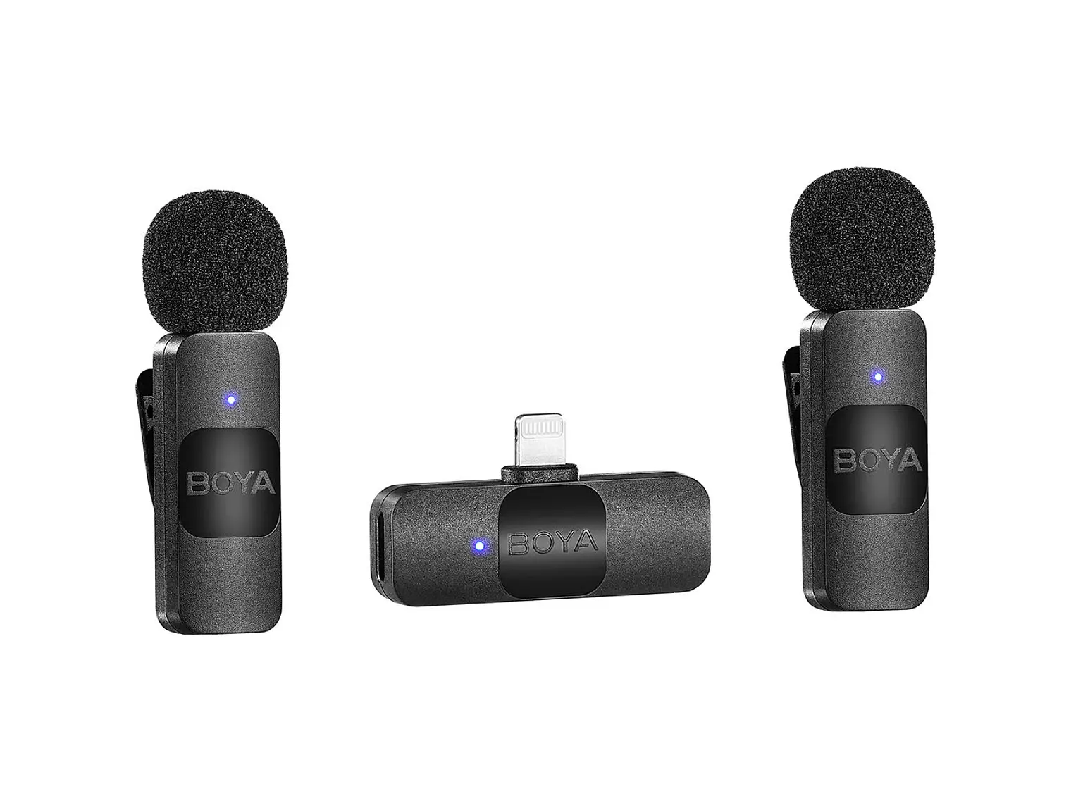 BOYA BY-V2 Microfono Inalambrico Doble. Conexion tipo Lightning 1