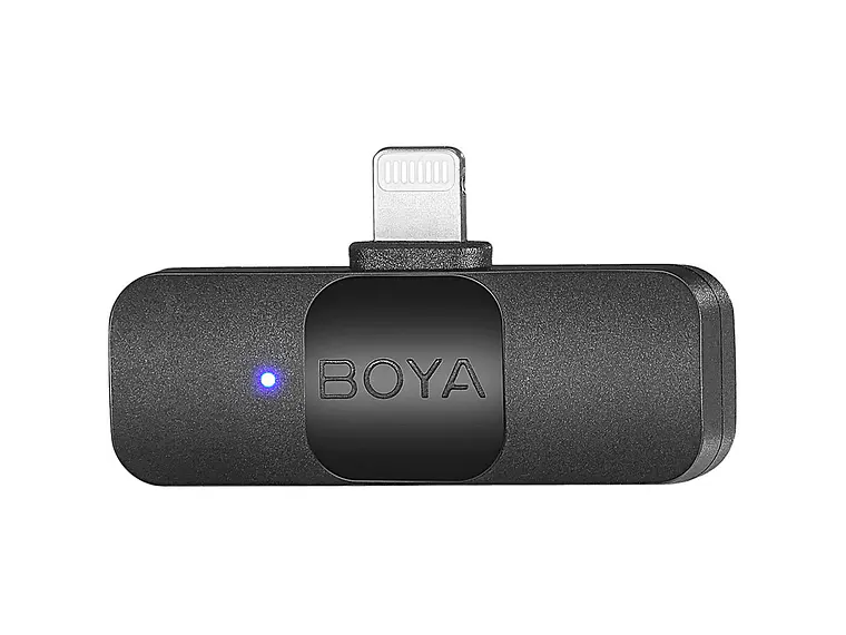 BOYA BY-V2 Microfono Inalambrico Doble. Conexion tipo Lightning 3