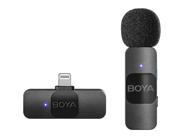 BOYA BY-V2 Microfono Inalambrico Doble. Conexion tipo Lightning 4