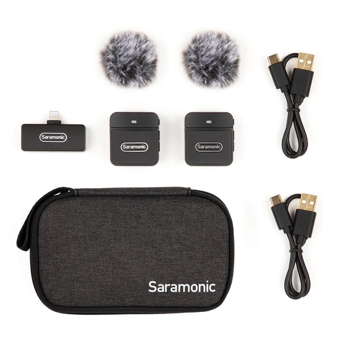 Saramonic Blink 100 B4 Sistema de Micrófono Inalámbrico Compacto, 2 transmisor y 1 receptor, Salida para Iphone 1