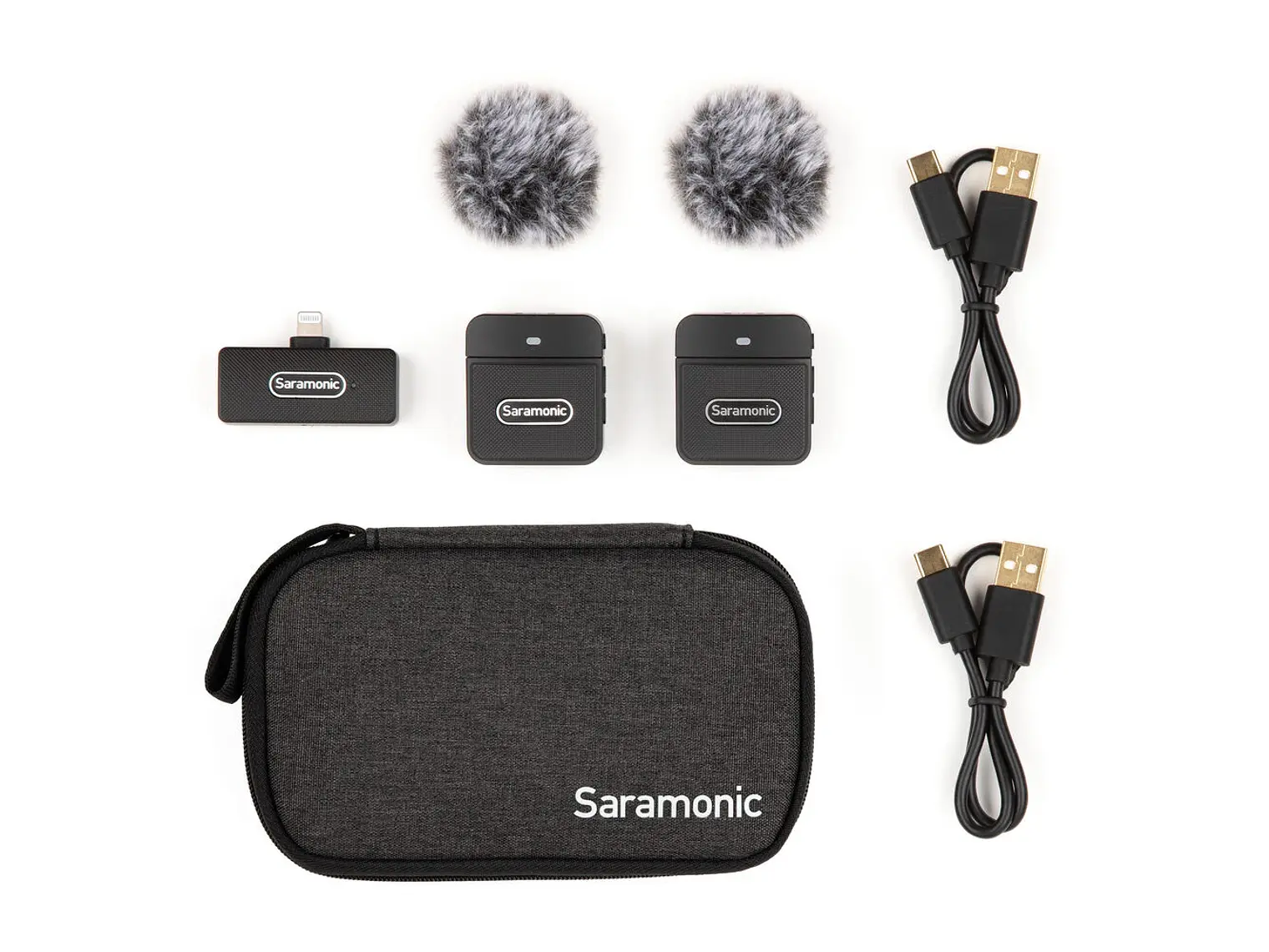 Saramonic Blink 100 B4 Sistema de Micrófono Inalámbrico Compacto, 2 transmisor y 1 receptor, Salida para Iphone 1