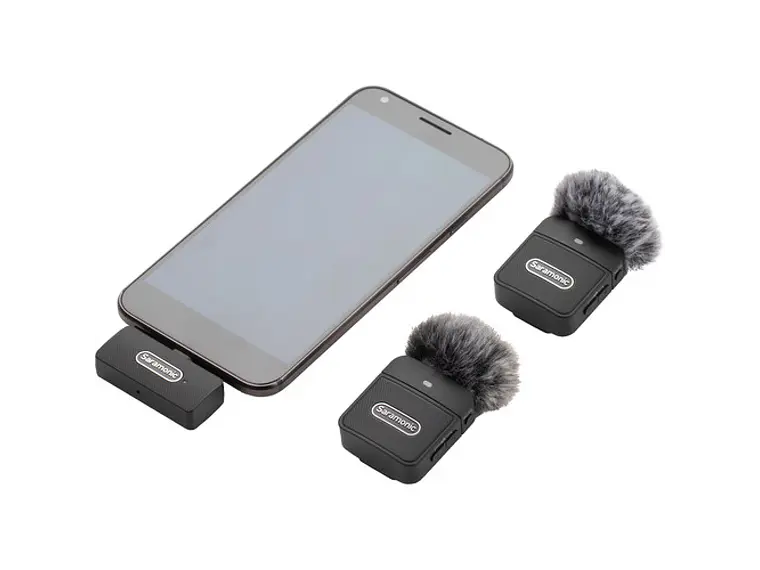Saramonic Blink 100 B4 Sistema de Micrófono Inalámbrico Compacto, 2 transmisor y 1 receptor, Salida para Iphone 8
