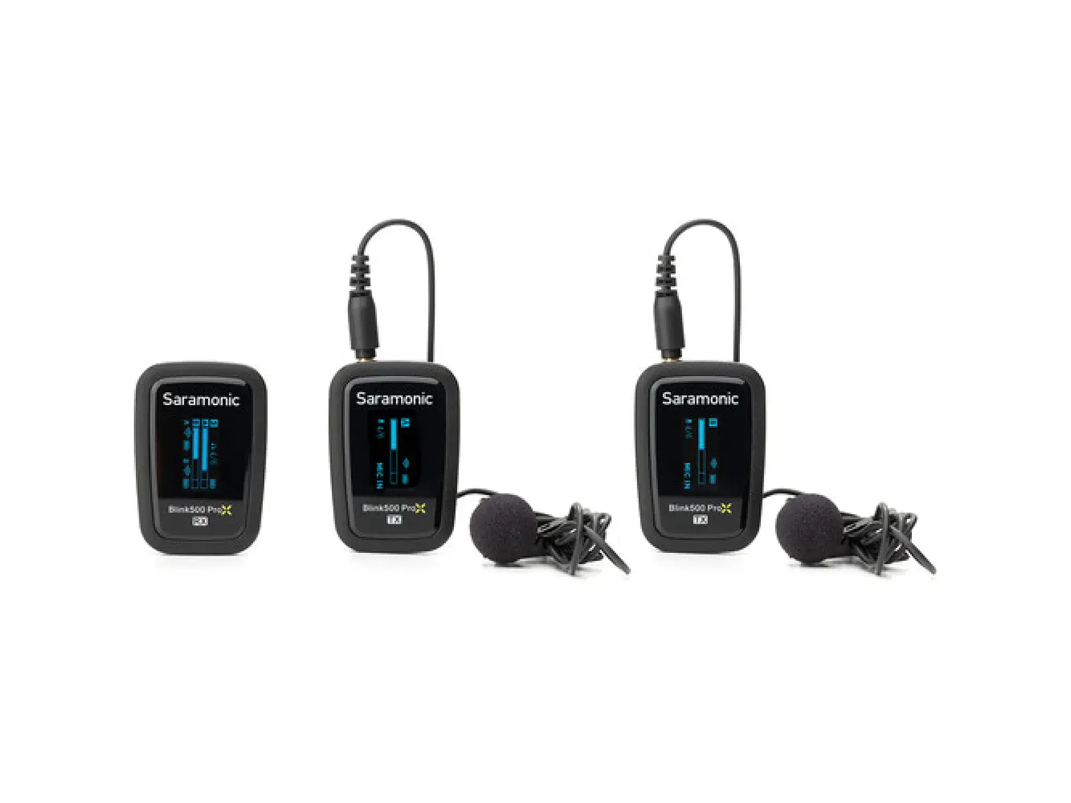 Saramonic Blink 500 Pro X B2R Sistema de Micrófono Inalámbrico Profesional, 2 transmisor y 1 receptor. Con Grabación Interna. 1