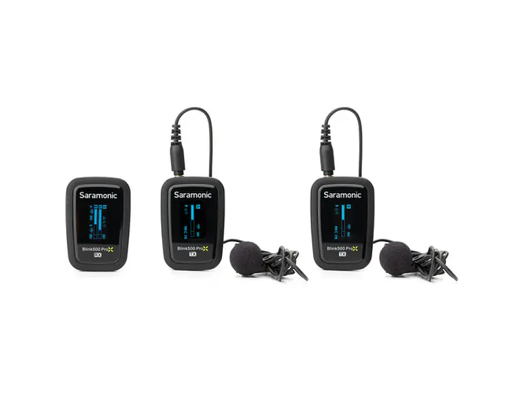Saramonic Blink 500 Pro X B2R Sistema de Micrófono Inalámbrico Profesional, 2 transmisor y 1 receptor. Con Grabación Interna. 1