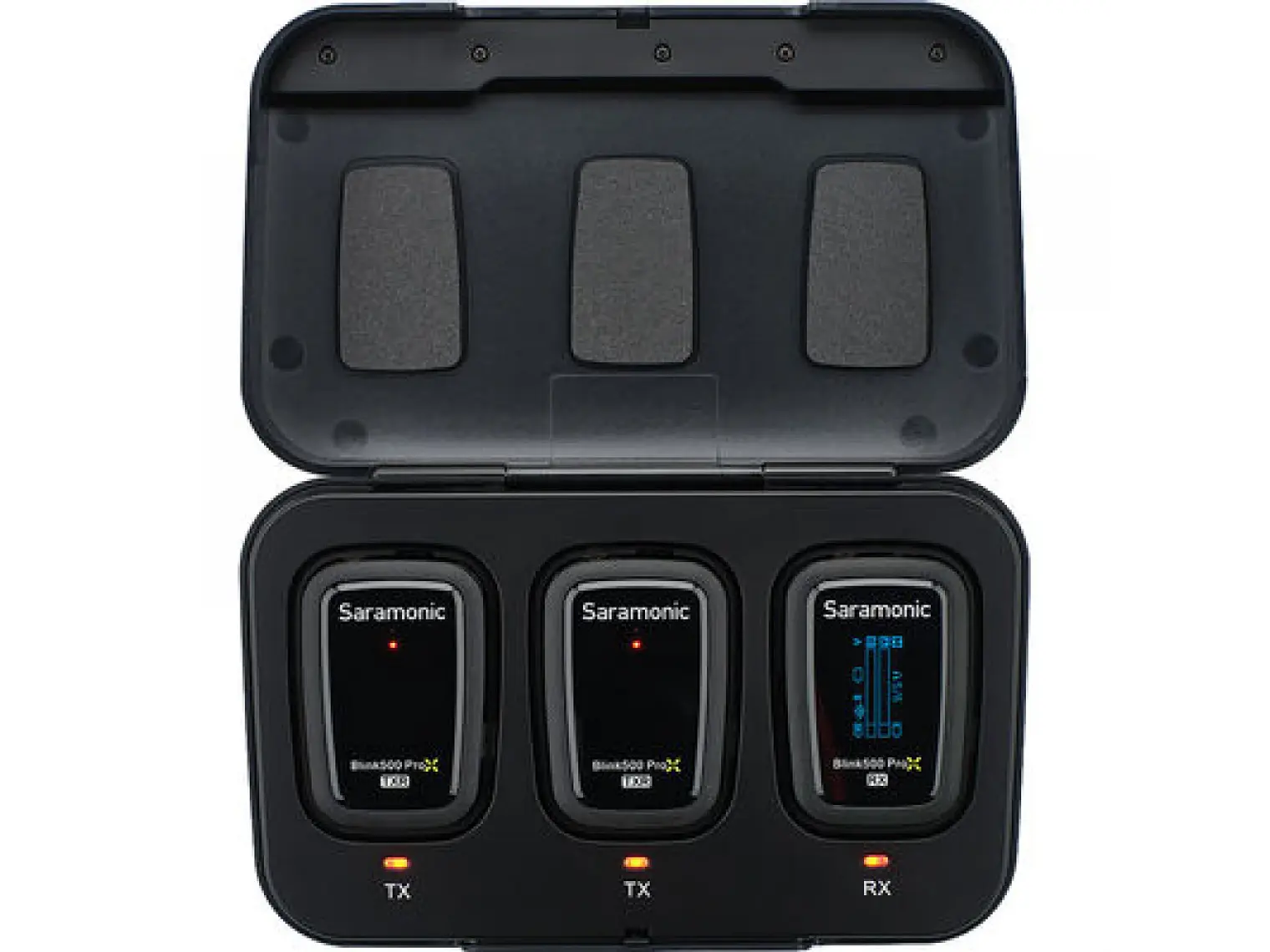 Saramonic Blink 500 Pro X B2R Sistema de Micrófono Inalámbrico Profesional, 2 transmisor y 1 receptor. Con Grabación Interna. 2