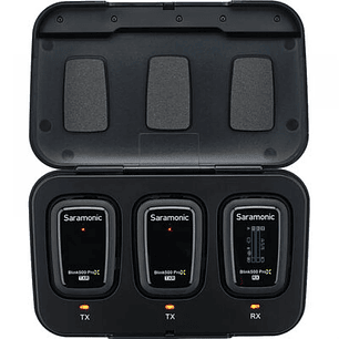 Saramonic Blink 500 Pro X B2R Sistema de Micrófono Inalámbrico Profesional, 2 transmisor y 1 receptor. Con Grabación Interna.