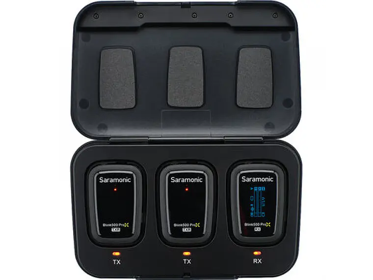 Saramonic Blink 500 Pro X B2R Sistema de Micrófono Inalámbrico Profesional, 2 transmisor y 1 receptor. Con Grabación Interna. 2
