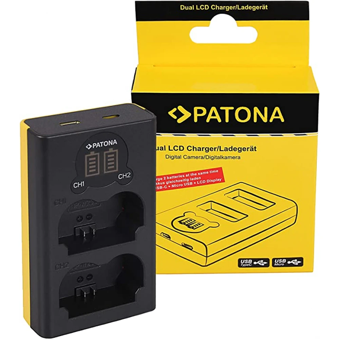 Patona Cargador Dual LCD NP-W235 1