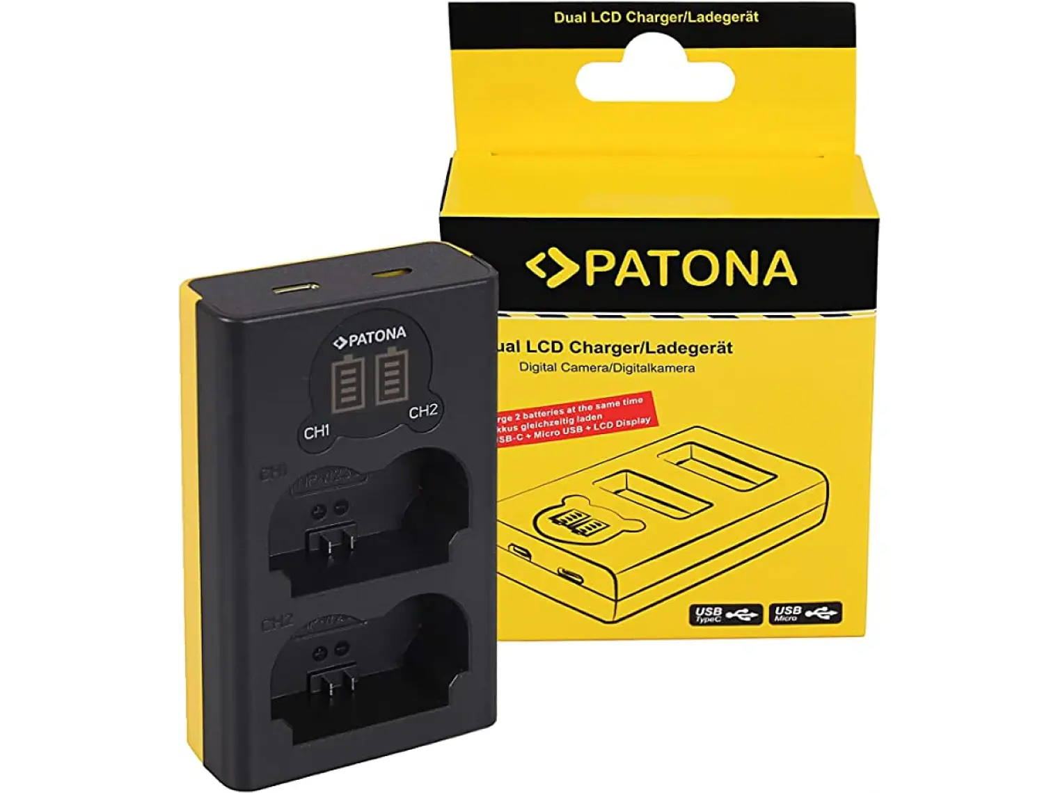 Patona Cargador Dual LCD NP-W235 1